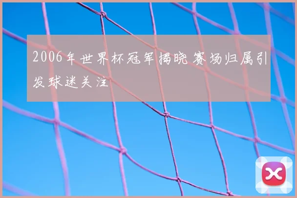 2006年世界杯冠军揭晓 赛场归属引发球迷关注